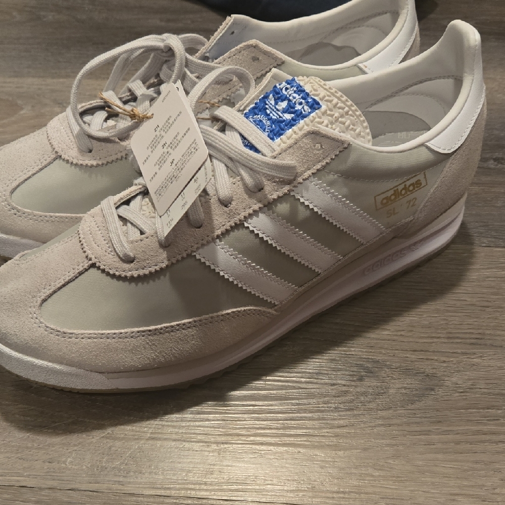 NWT-Adidas SL 72 Sneakers in Light Beige and White Size 11.5 Men
